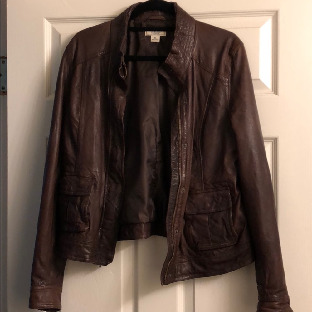 Downtown Gypsy Brown Lucky Brand Leather Jacket